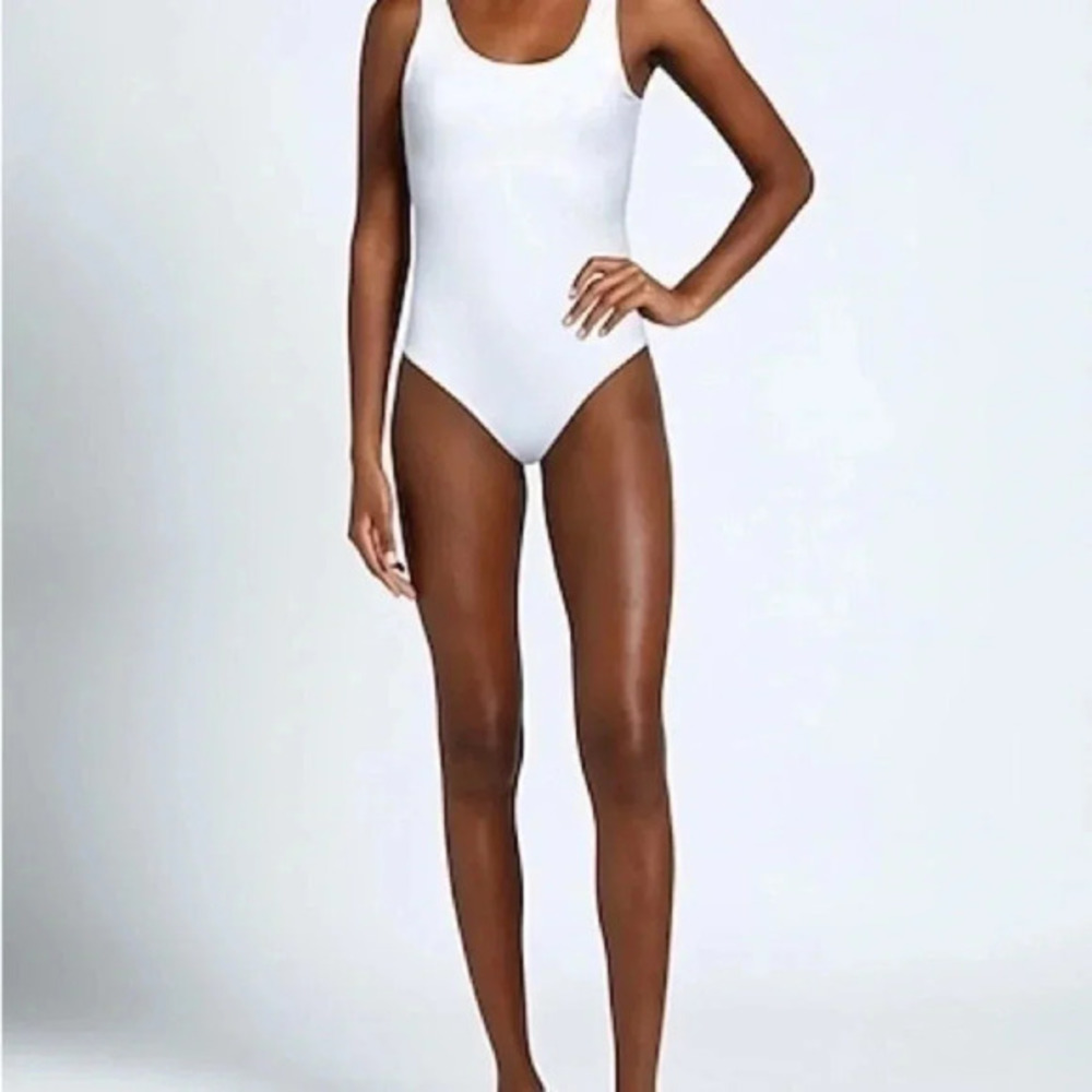 Burberry white one piece swimsuit B947